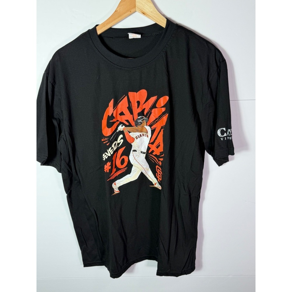 San Francisco Giants Jose Devers 16 Graphic T-Shirt XL BlackMLB Caymus Vineyards